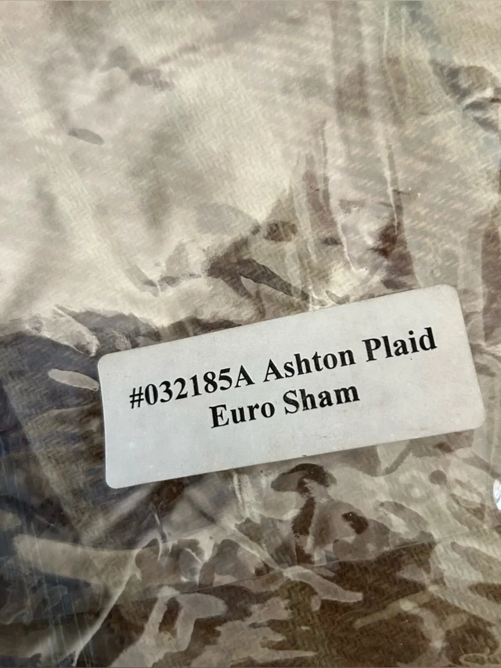 VTG Ethan Allen Tartan Plaid Wool Cotton Euro Sham Set of 2  25x25 Made in USA